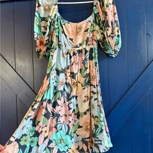 O’Neill Floral Puff Sleeve Dress, from Tilly’s (Size Small)